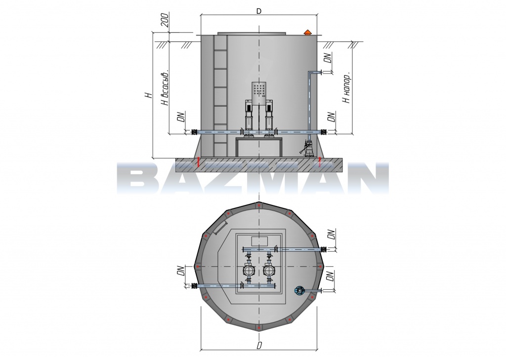 BAZMAN СПД и СПТ в полипропиленовом корпусе схема
